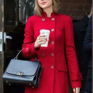 Taylor Swift Red Coat Front Look