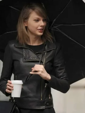 Taylor Swift Stylish Black Leather Jacket