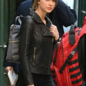 Taylor Swift Stylish Black Leather Jacket