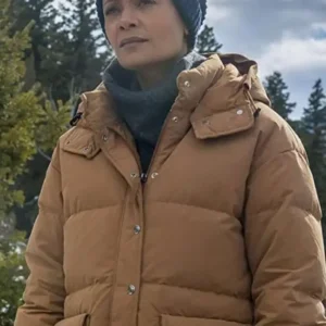 Thandiwe Newton God’s Country Puffer Coat Front look