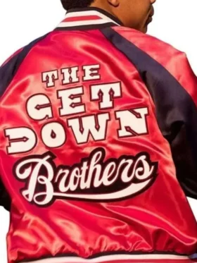 The Get Down Brothers Dizzee Red Varsity Jacket Back Look