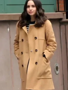 The Life List 2025 Sofia Carson Brown Coat Front Look