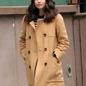 The Life List 2025 Sofia Carson Brown Coat Front Look