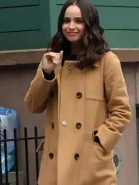 The Life List 2025 Sofia Carson Brown Coat Front Loo