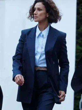 The Night Manager S02 Indira Varma Blue Blazer Front Look