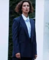 The Night Manager S02 Indira Varma Blue Blazer Front Look