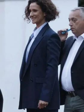 The Night Manager S02 Indira Varma Blue Blazer Front Look