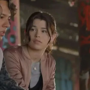 The Rookie Tamara Colins Satin Bomber Jacket Front Look