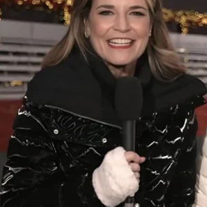 The Today Show Savannah Guthrie Black Quilted Puffer Jacket