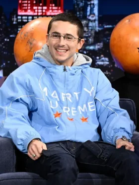 The Tonight Show Jimmy Fallon Timothée Chalamet Marty Supreme Jacket