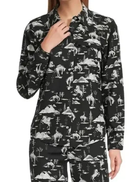 The Voice S28 Reba McEntire Cowboy Print Shirt Front