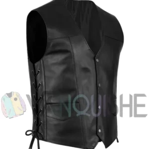 The Walking Dead Daryl Dixon Black Leather Vest