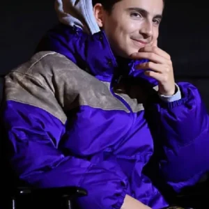 Timothee Chalamet Marty Supreme BAFTA Screening Puffer Jacket Front Look