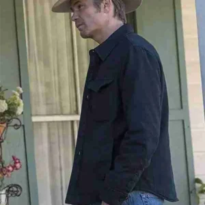 Timothy Olyphant Justified Sherpa Jacket Front Look