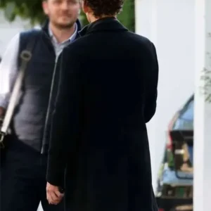 Tom Hiddleston The Night Manager Black Coat Back Look