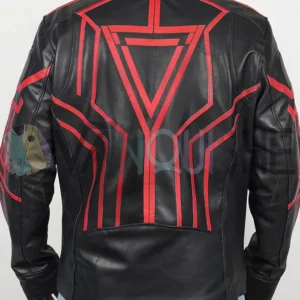 Tron Ares Jared Leto Leather Jacket Back Look