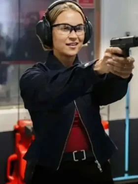 Tuuli Narkle NCIS Sydney Black Jacket Front look