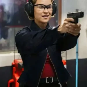 Tuuli Narkle NCIS Sydney Black Jacket Front look