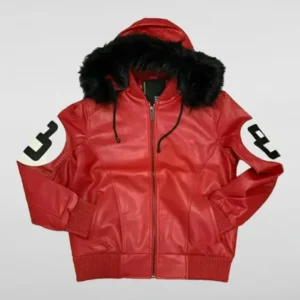 Unisex 8 Ball Multiple Colors Bomber Hooded Leather Jacket