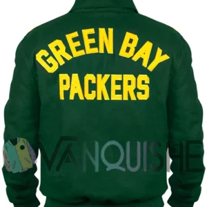 Varsity 1952 Green Bay Packers Green Wool Jacket back van