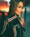 WWE Nikki Bella Leather Jacket Front Look
