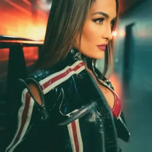 WWE Nikki Bella Leather Jacket Front Look