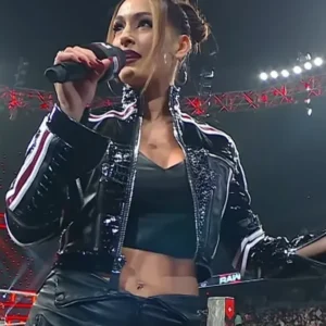 WWE Nikki Bella Leather Jacket Front Look