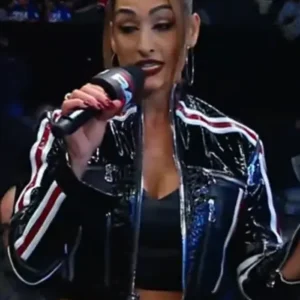WWE Nikki Bella Leather Jacket Front Look