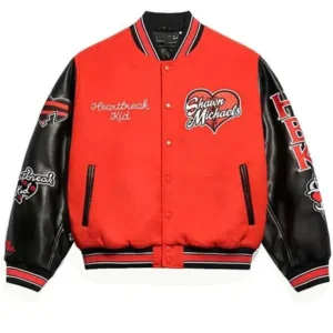 WWE Shawn Michaels HBK Varsity Jacket Front Look