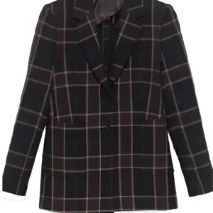 Watson S2 Eve Harlow Plaid Blazer Front Look