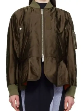 Watson S2 Eve Harlow Satin Jacket Front Look