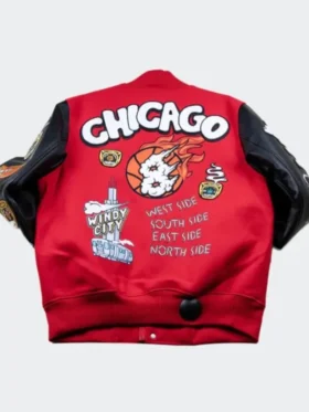 Wedding Cake Chicago Windy City Varsity Jacket Back Look