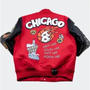 Wedding Cake Chicago Windy City Varsity Jacket Back Look