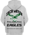 Zach Bryan Eagles Hoodie Back Look