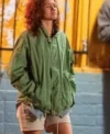 Zendaya Euphoria S03 Green Jacket Front Look