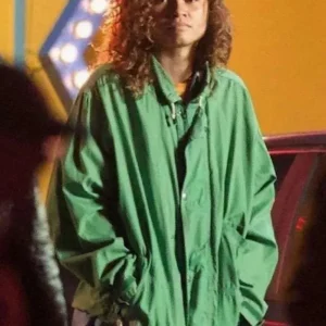 Zendaya Euphoria S03 Green Jacket Front Look