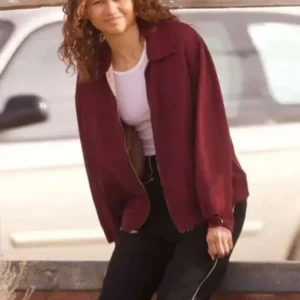 Zendaya Euphoria S03 Red Jacket front Look