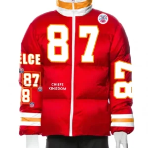 87 Taylor Swift Travis Kelce Puffer Jacket