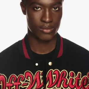 AC Milan Off White Varsity Jacket