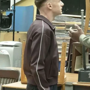 Abbott Elementary S05 Chris Perfetti Brown Track Jacket