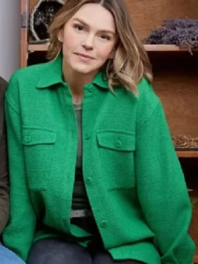 Aimee Teegarden An Easter Bloom Green Jacket
