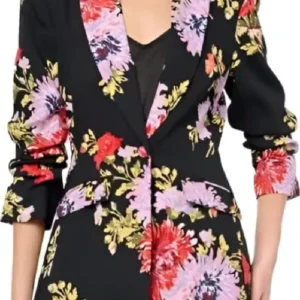 All American HC Tina Black Floral Blazer