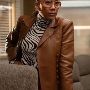 Amanda Wagner Will Trent S03 Brown Leather Blazer