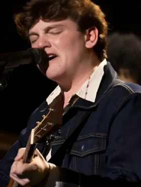 American Idol Slater Nally Dark Blue Trucker Jacket