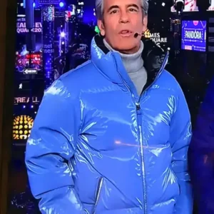 Andy Cohen Blue Puffer Jacket