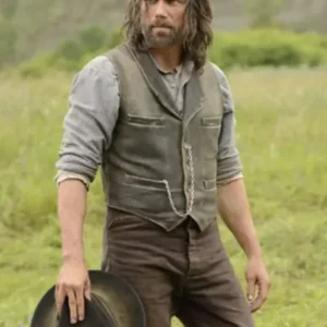 Anson Mount Hell on Wheels Distressed Leather Vest Front Look