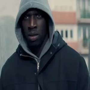 Arsene Lupin Omar Sy Cotton Black Jacket Front Look