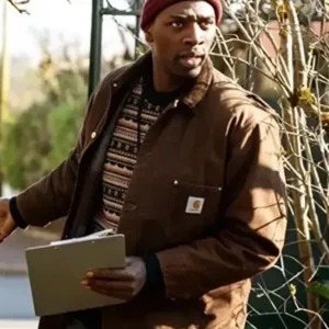 Assane Lupin S03 Brown Jacket Front look