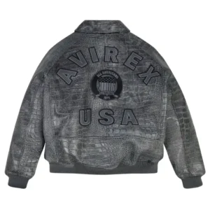 Avirex Distressed Croc Icon Jacket