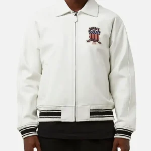 Avirex Lil Durk White Leather Jacket